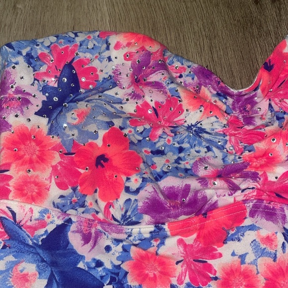 VS PINK floral and rhinestone strapless bralette - Picture 2 of 6